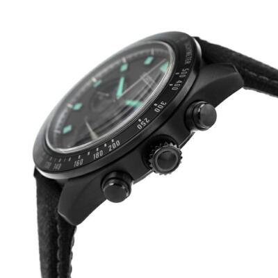 Pre-owned Seiko Prospex Sbdl105 Speedtimer The Black Series Solar Chrono Watch Men Limited