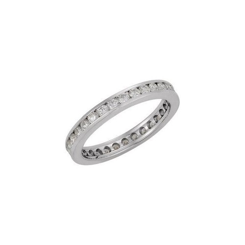 JADiamonds 1 CTW Natural Diamond Eternity Band In Platinum (Size 8)