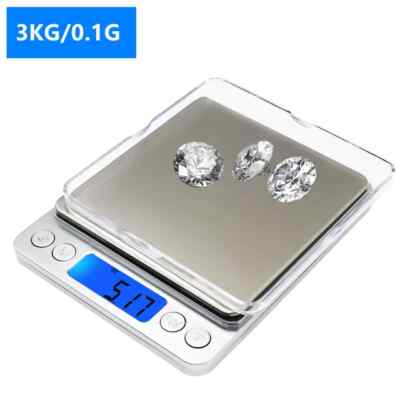 Digital Scale 2/3kg x 0.1g Jewelry Gold Silver Coin Gram Pocket Size Herb Grain
