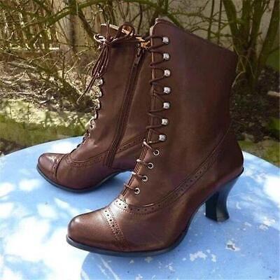 2022 large size women's shoes British style boots thick heel short boots