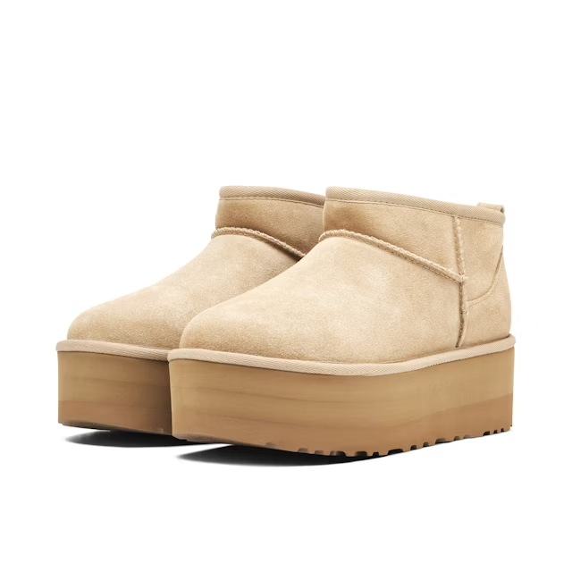 靴 UGG CLASSIC ULTRA MINI PLATFORM Sand UGG® Classic Ultra Mini Platform Boot - Little Kid / Big Kid