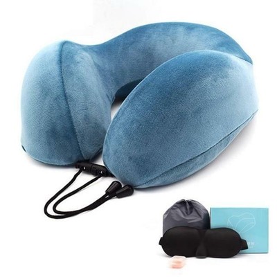 U-Shape Travel Pillow Memory Foam  Airplane Solid