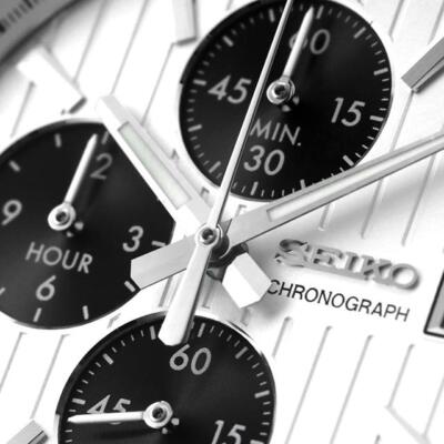 Pre-owned Seiko Selection Men Watch Sbtr039 Silver Dial Chronograph Stainless Steel Quartz