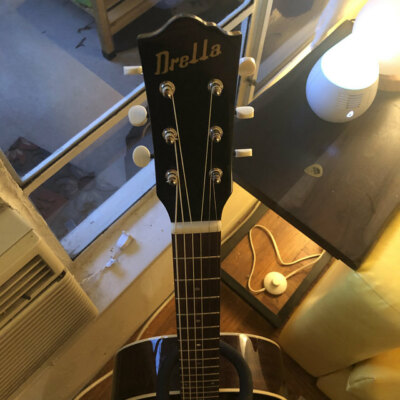 Fibson Style Lettering Headstock Decal. Customize to Your Brand. Metallic Vinyl