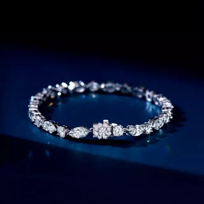 5Ct Round Lab-Created Diamond Women's Tennis Bracelet 14k White Gold Plated