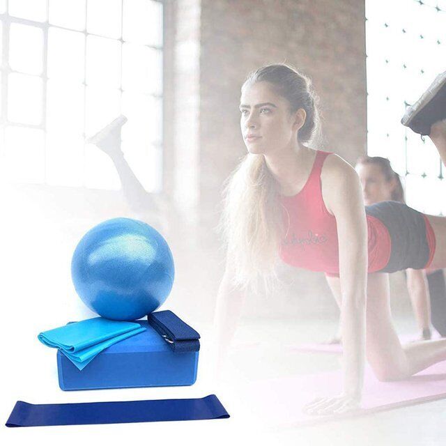 Yoga Starter Kit 5pcs Yoga Equipment Set Fitness Exercise Sports Pilate Training