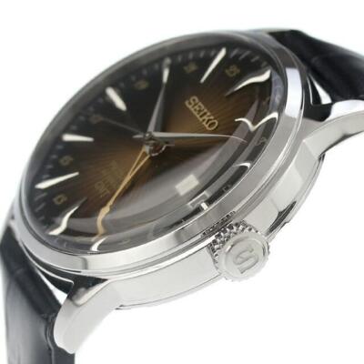 Pre-owned Seiko Presage Sary243 Cocktail Japan Time Automatic Mechanical Gmt Elegant Watch In Black