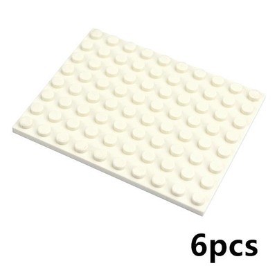 Building Blocks Dots Base Plates & Pillars Diy - 8x10 6pcs - 9 Colors Baseplate