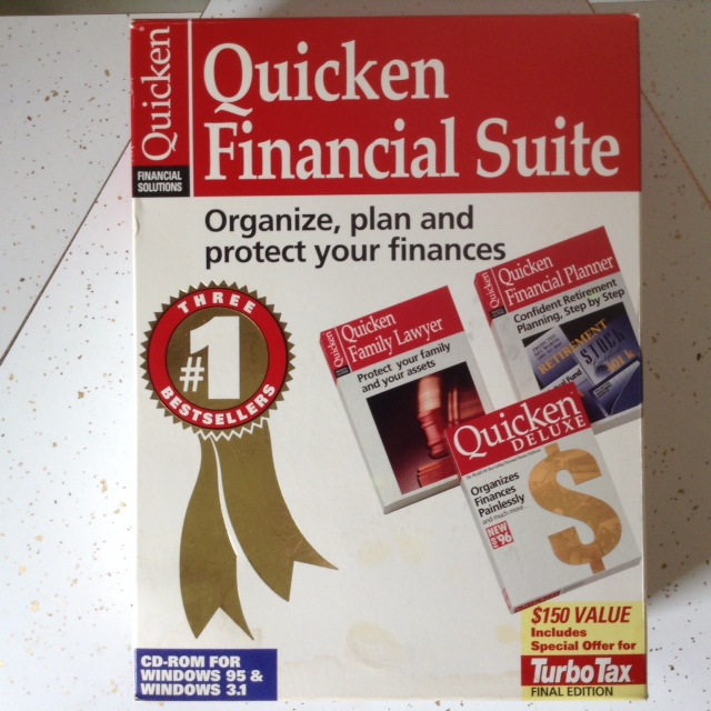 Quicken Financial Suite for Windows 95 and 3.1 Complete CIB Big Box