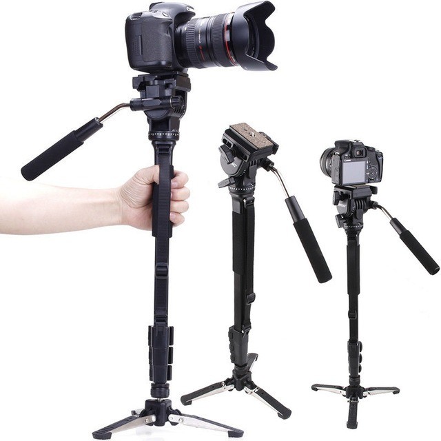Yunteng VCT288 Photography Tripod Monopod WIth Fluid Pan Head Quick