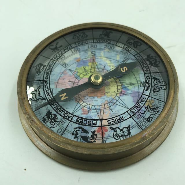 Nautical Marine Directional Zodiac Compass 3.25 Inch Beautiful Display