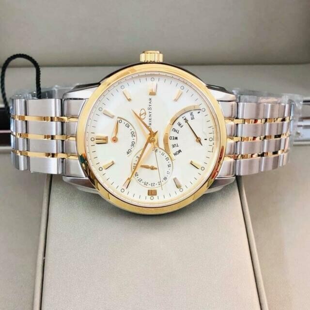 Pre-owned Orient Star Retrograde Power Reserve White Dial Sapphire De00001w Made In Japan