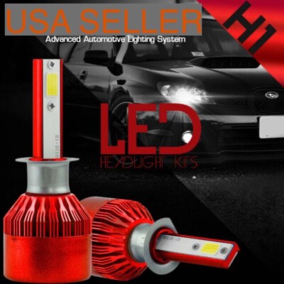 2 H1 LED Conversion Headlight Bulbs Super White HID Car Bulb Kit aliens 5000K 5k