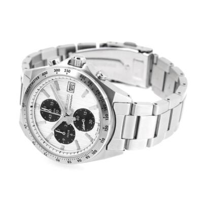 Pre-owned Seiko Selection Men Watch Sbtr039 Silver Dial Chronograph Stainless Steel Quartz