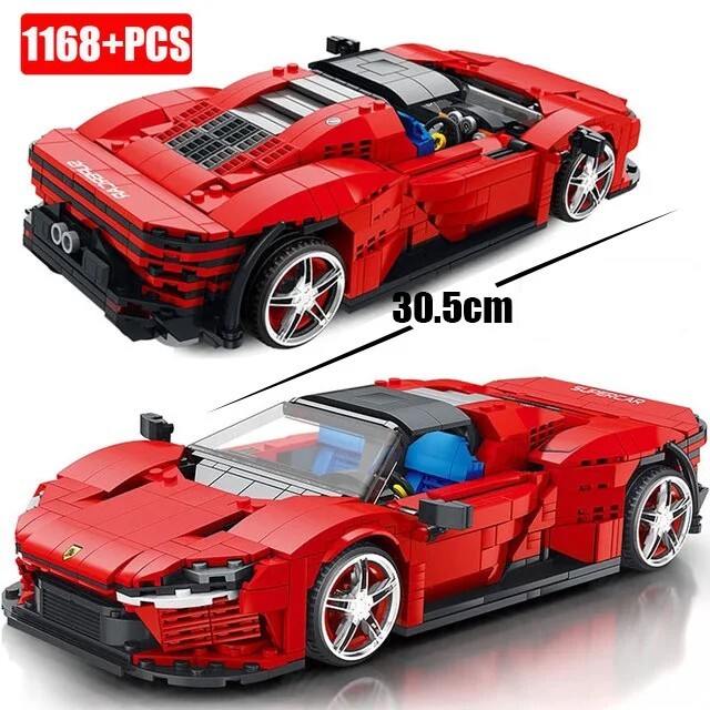 2022 Ferrari Daytona SP3 MOC Technical Car Racing Vehicle Supercar