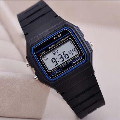 F 91W Classic Digital Resin Strap Watch Stopwatch Chronograph Sport Unisex Men