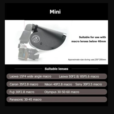 GUAGE Universal Macro Flash Speedlite Softbox Macro Photography Diffuser Kit NEW