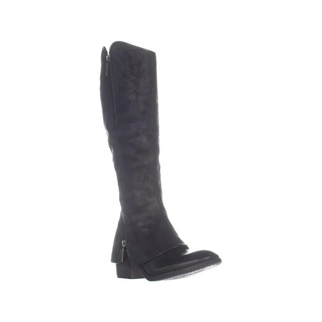 Pre-owned Donald Pliner Donald J Pliner Devi Women Reverse Calf Boots Org. $398 In Black