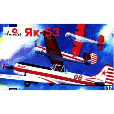Amodel 7285 Scale model airplane kit 1:72 Yak-53 single-seat sporting aircraft