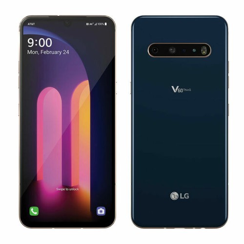 Brand New LG V60 ThinQ 5G LM-V600AM 128GB Classy Blue GSM (Unlocked) Smartphone