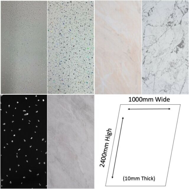 Large 1000mm Wide x 2.4m Shower Panels Bathroom Wet Wall Cladding PVC