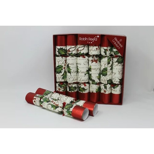 Robin Reed Bows & Berries English Christmas Crackers 528, 12 x 10 In (Set of 12)