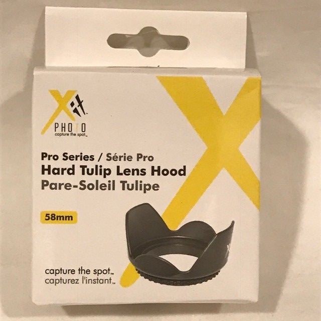 Xit Photo 58mm Hard Tulip Lens Hood for DSLR Cameras & Camcorders - New/Sealed