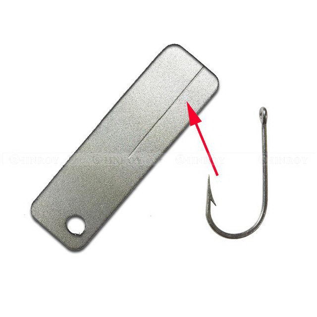 Pocket Outdoor EDC Tools Diamond Stone Steel Sharpener Keychain For Fish Hook