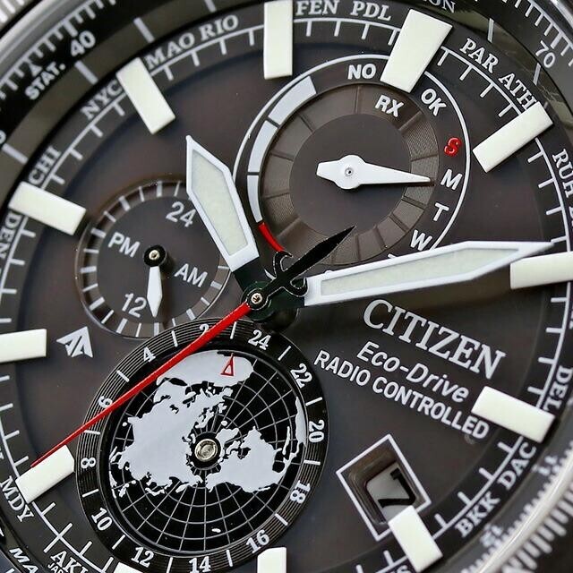 Pre-owned Citizen Promaster By3005-56g Sky Series Geo Trekker Eco Drive Black Men's Watch