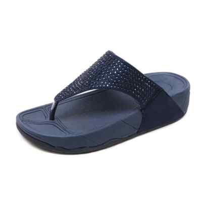Women's Ladies Flip Flop Summer Crystal Sandals Fit Flops Cool Mule Slippers