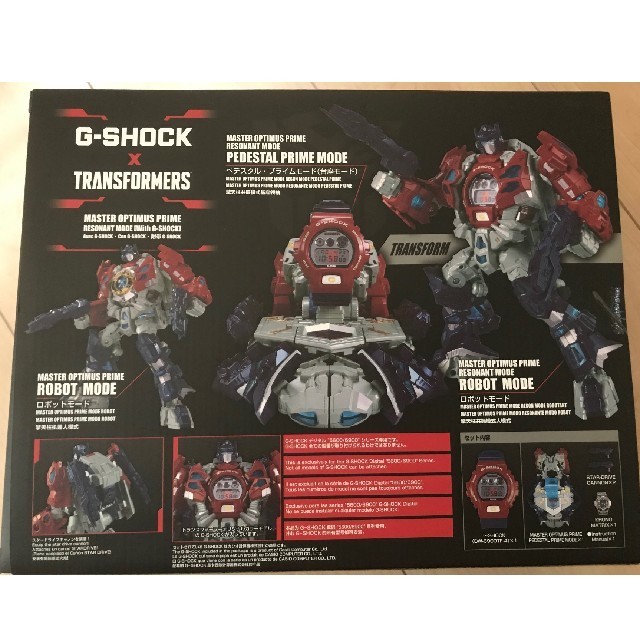 Pre-owned Casio Takara Tomy Shock X Transformers Dw-6900tf-set Master Optimus Prime 35th