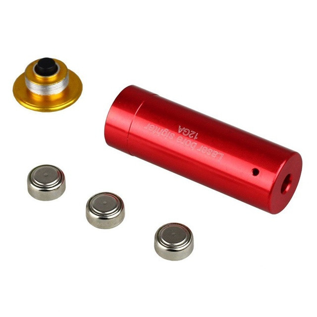 12 Gauge Red Laser Boresighter Barrel Cartridge Bore Sight for 12GA