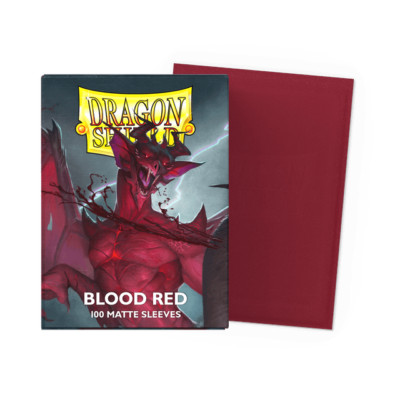1 pack of 100 Dragon Shield Blood Red Matte Standard Sized Card Sleeves