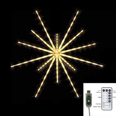 RGB Meteor Firework Lights With Remote Outdoor LED Hanging Starburst Light Decor