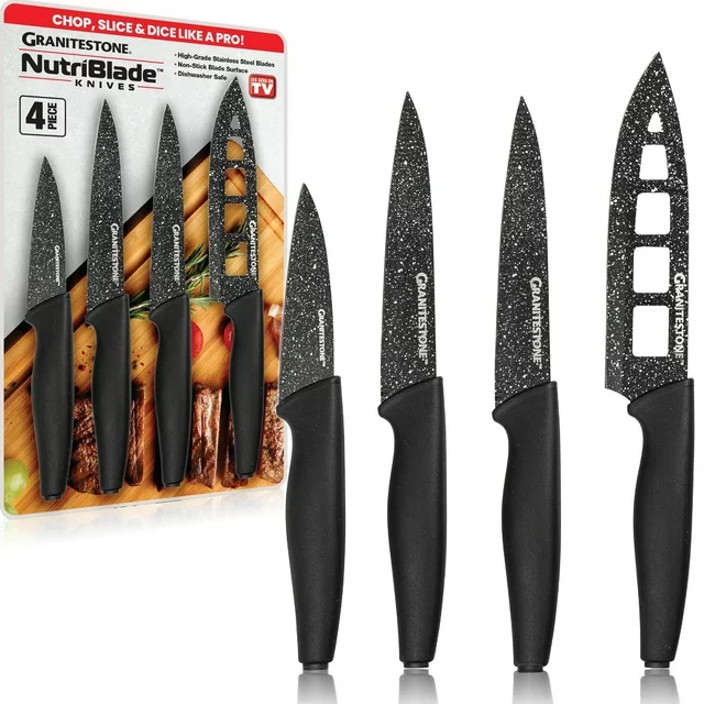 Kitchen Nonstick Knives Set Dishwasher Safe New 4pcs;~