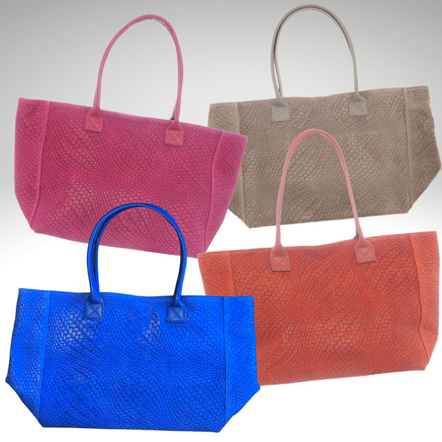 Leder Shopper Handtasche Verwandlungs Handbag Flechttasche Ledertasche UmhÃ¤Ngeta