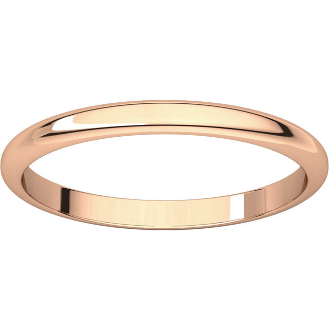 Pre-owned Handmade 14k Rose Gold Bands 2mm Dome Sizes 3 4 5 6 7 8 9 10 11 12 13 14 15 & 1/4 Size In Pink