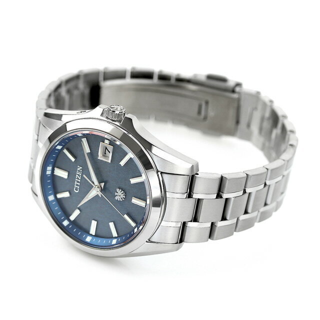 Pre-owned Citizen The  Aq4091-56m Eco-drive Titanium Indigo-dyed Japanese Paper Dial Watch