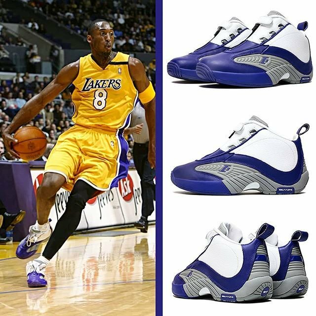 Reebok The Answer 4 IV Allen Iverson AI Purple White Kobe Lakers PE BS9847  12.5