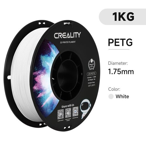  Creality PETG Filament 1.75mm 3D Printer Filament, 1kg (2.2lbs) for FDM Printer