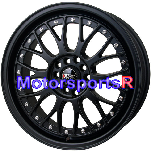 XXR 521 17 x 7 +38 Flat Black Lip Rims Wheels 5x100 04 09 15 16