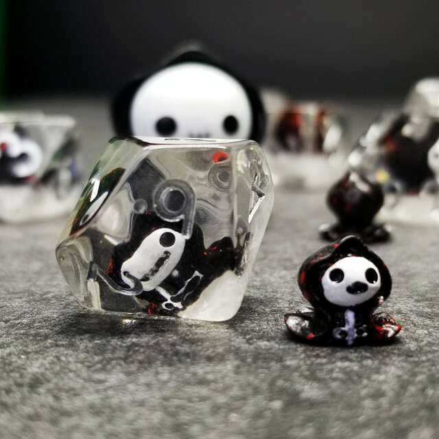Sage's Familiars - Baby Grim Familiar Resin Polyhedral Dice Set