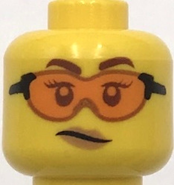 Lego New Yellow Minifigure Head Orange Sunglasses Piece | eBay