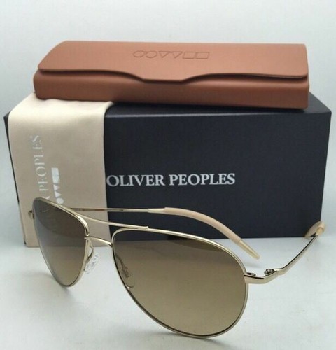 Pre-owned Oliver Peoples Photochromic  Sunglasses Benedict Ov 1002s 524251 59-16 Gold Frame In Brown