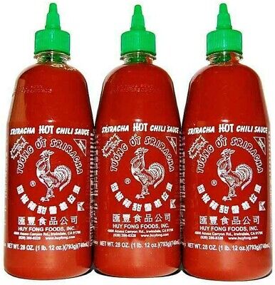 Huy Fong Sriracha Hot Chili Sauce ( Pack of 3 ) 28 oz ~ US SELLER~ Exp May 2024