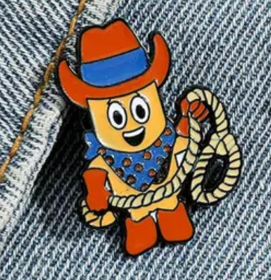 TWINKIE THE KID enamel pin -  cowboy cake cartoon cute - FREE SHIPPING !!!!