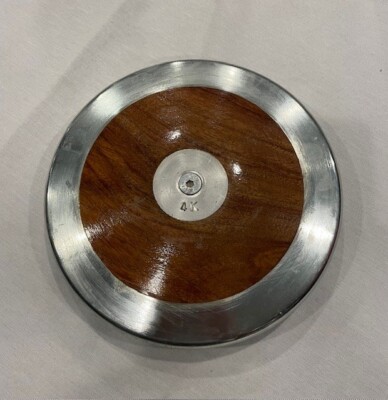 4K  THROW1DEEP BRAND Wood Training Discus for 2K  STEEL RIM BRAND NEW