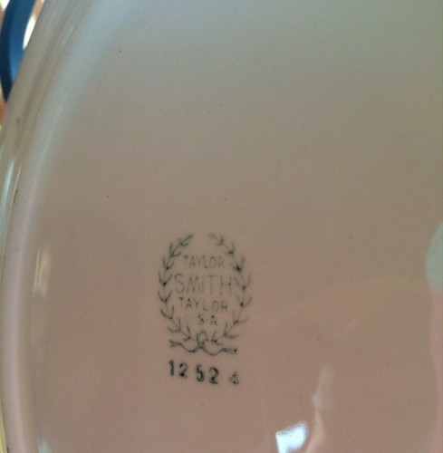 Vintage MCM Mid Century Taylor Smith Taylor USA Plate Amish Woman Butter Churn