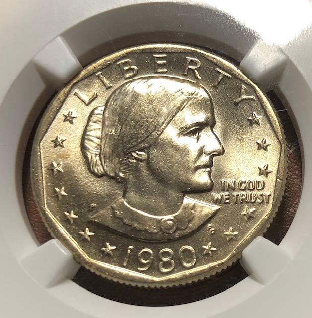 1980 $1 SBA Certified & Graded by NGC MS 65  *Brilliant Uncirculated*