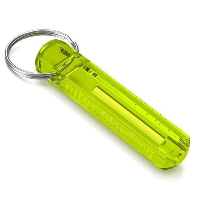 Nite Glowing Self-Powering Traditional Tinted Keyring Vibrant Hiking Glow Stick